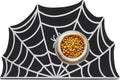 Halloween Dog Cat Mat for Food & Water Feeding, Spider Web 35.5''x24''