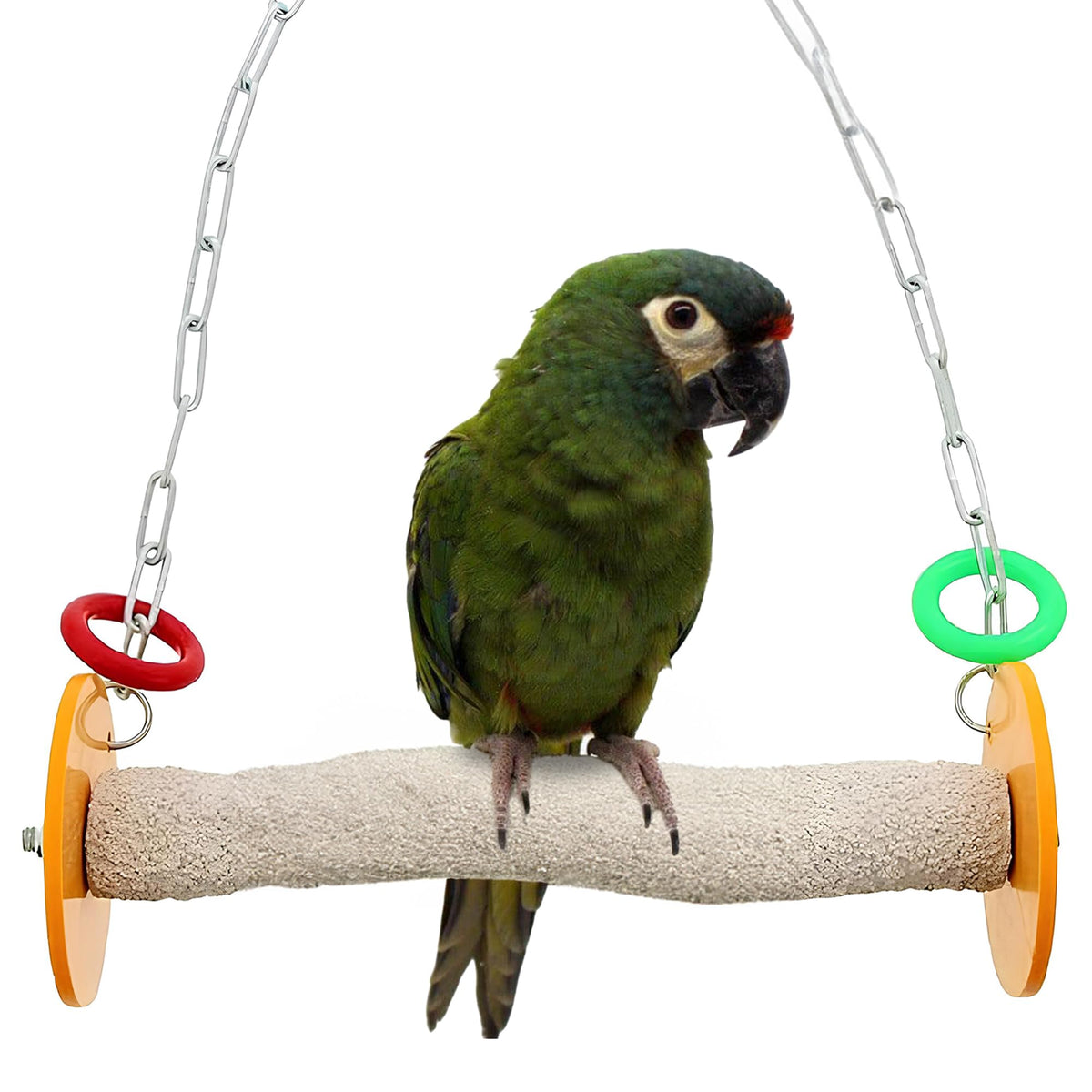 Sweet Feet and Beak Roll Bird Swing, African Grey, Medium, Blue