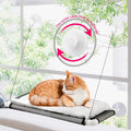 Cat Window Perch, Cat Hammock w/Fleece Blanket Upgraded Screw Suction Cups