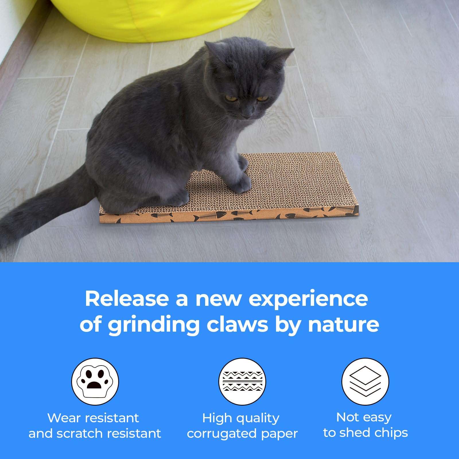 Roadtofree Mini Cat Scratching Board Small Cat Scratcher Cardboard Cat Scratchers for Indoor Cat Cardboard Scratcher(2pcs)