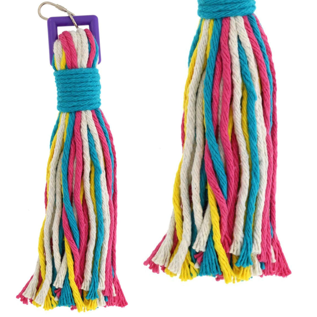 Sweet Feet and Beak Cotton Rope, Little Weave, 8" Bird Rope Shredding Toy