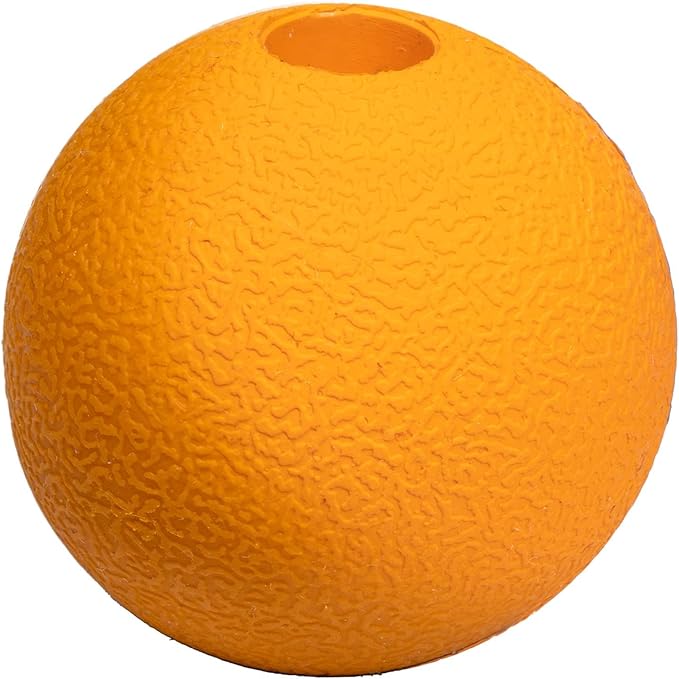Amazon Basics Interactive Bouncy Supreme Durable Natural Rubber Dog Toy Balls, Easy to Clean, 2.5 inch, Blue, Orange, Pack of 3