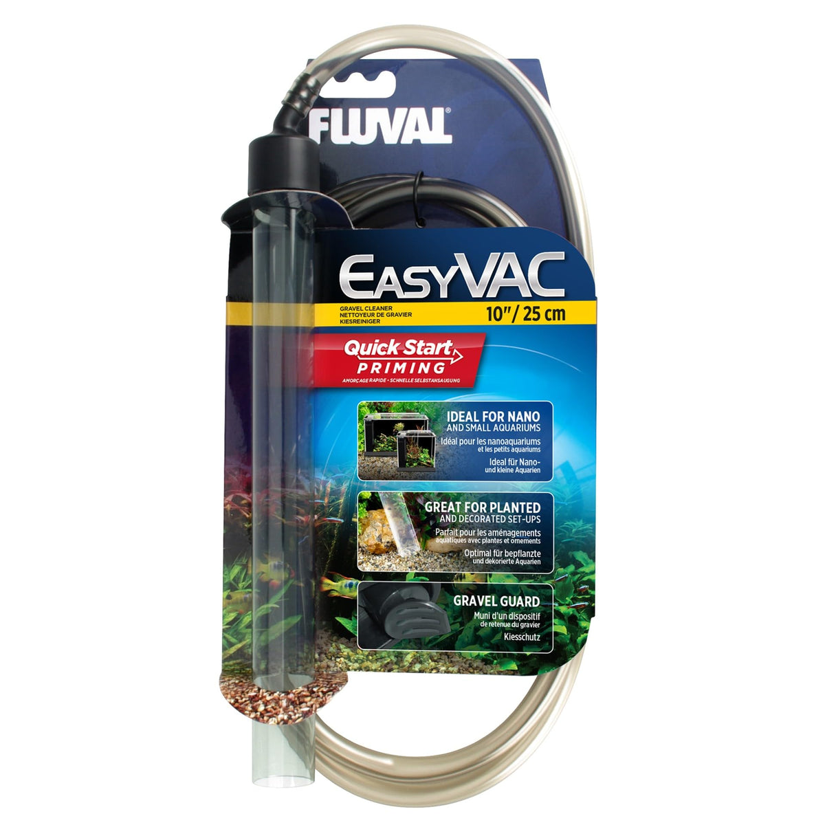 Fluval EasyVac Compact Aquarium Gravel Cleaner for Small & Nano Fish Tanks