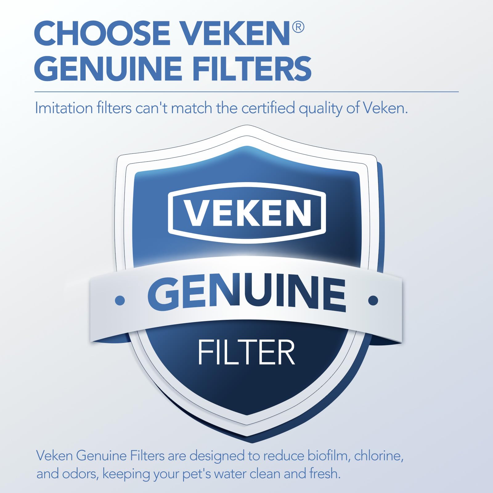 Veken Cat Water Fountain Filters, 12 Pack Replacement Filters