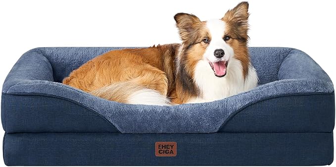 EHEYCIGA Orthopedic XL Dog Bed for Large Dog, Memory Foam Dog Couch