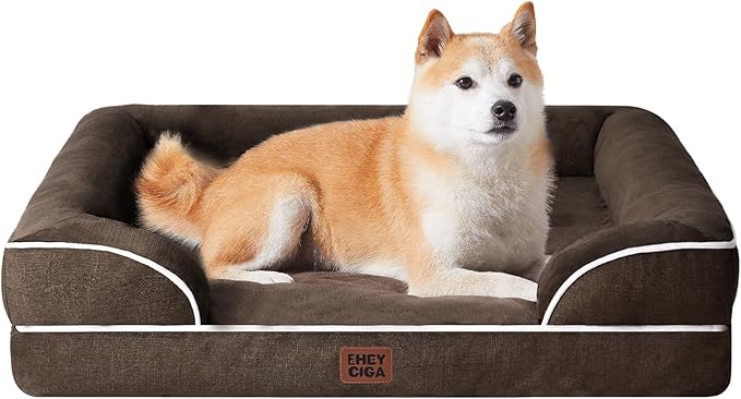 EHEYCIGA Orthopedic XXL Dog Bed, Waterproof Washable XL Big Pet Bed 48" — 35.0"l X 22.0"w X 6.5"th
