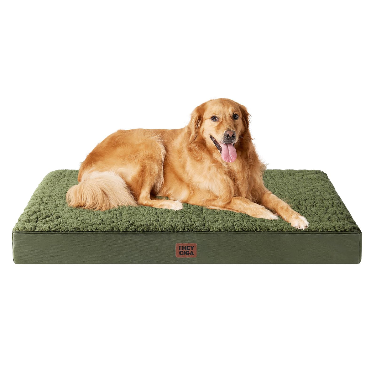 EHEYCIGA Orthopedic Dog Bed Large with Removable Washable Cover, 44IN Beige