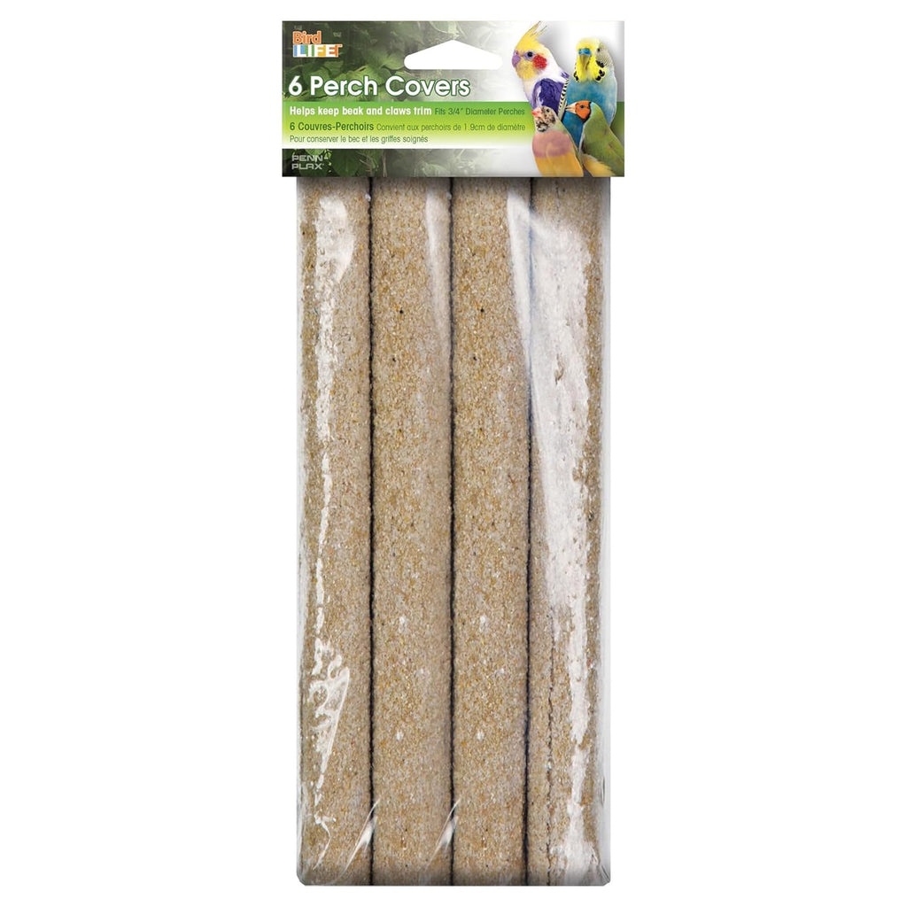 Penn-Plax Bird-Life Sand Perch Covers Large - 4 Pack - Natural - 9.5 in