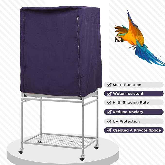 QBLEEV Birdcage Covers, Breathable Universal Bird Parrot Cage Cover Shade