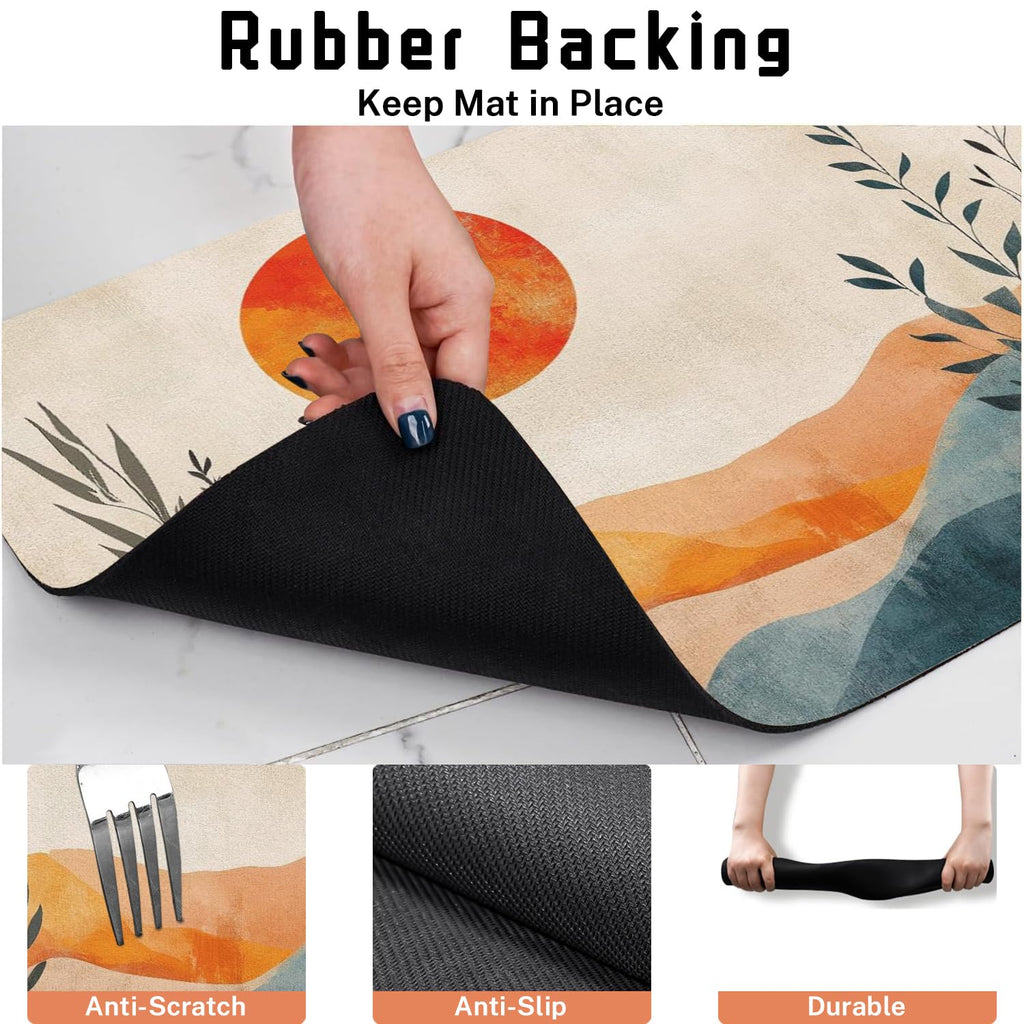 Absorbent Pet Dog Bowl Mat for Food and Water, Pet Cat Food Feeding Mat with Non Slip Rubber Backing, Dog Food Mats for Floors Waterproof, 24"x32"