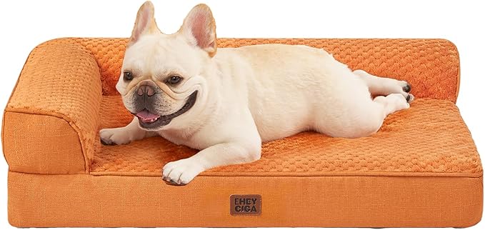 EHEYCIGA XL Dog Bed Memory Foam for Crate, Extra Large Dog Bed Orthopedic with Washable Removable Cover, Waterproof Pet Sofa Couch XLarge Size Dogs, 41x27x6.5
