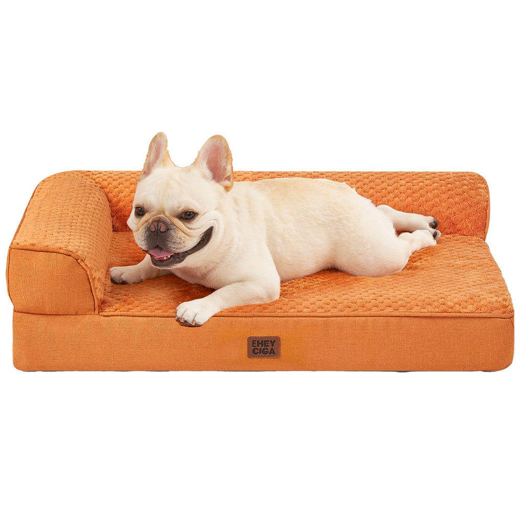 EHEYCIGA Orthopedic Dog Bed Medium Size, Memory Foam Dog Bed, Navy Blue