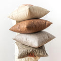 GEGELICA Pack of 4 Neutral Decorative Faux Leather Throw Pillow Covers