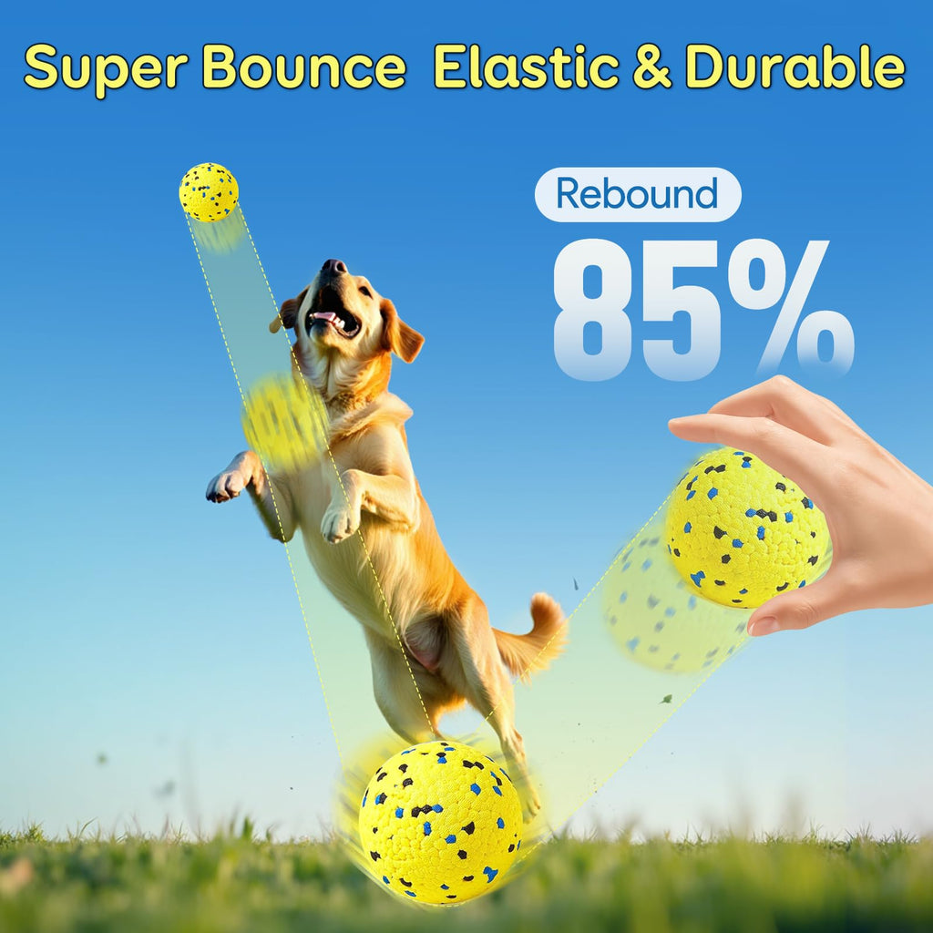 Kimee Dog Balls Tennis Balls Dog Chew Toys for Aggressive Chewers ETPU 4Pcs