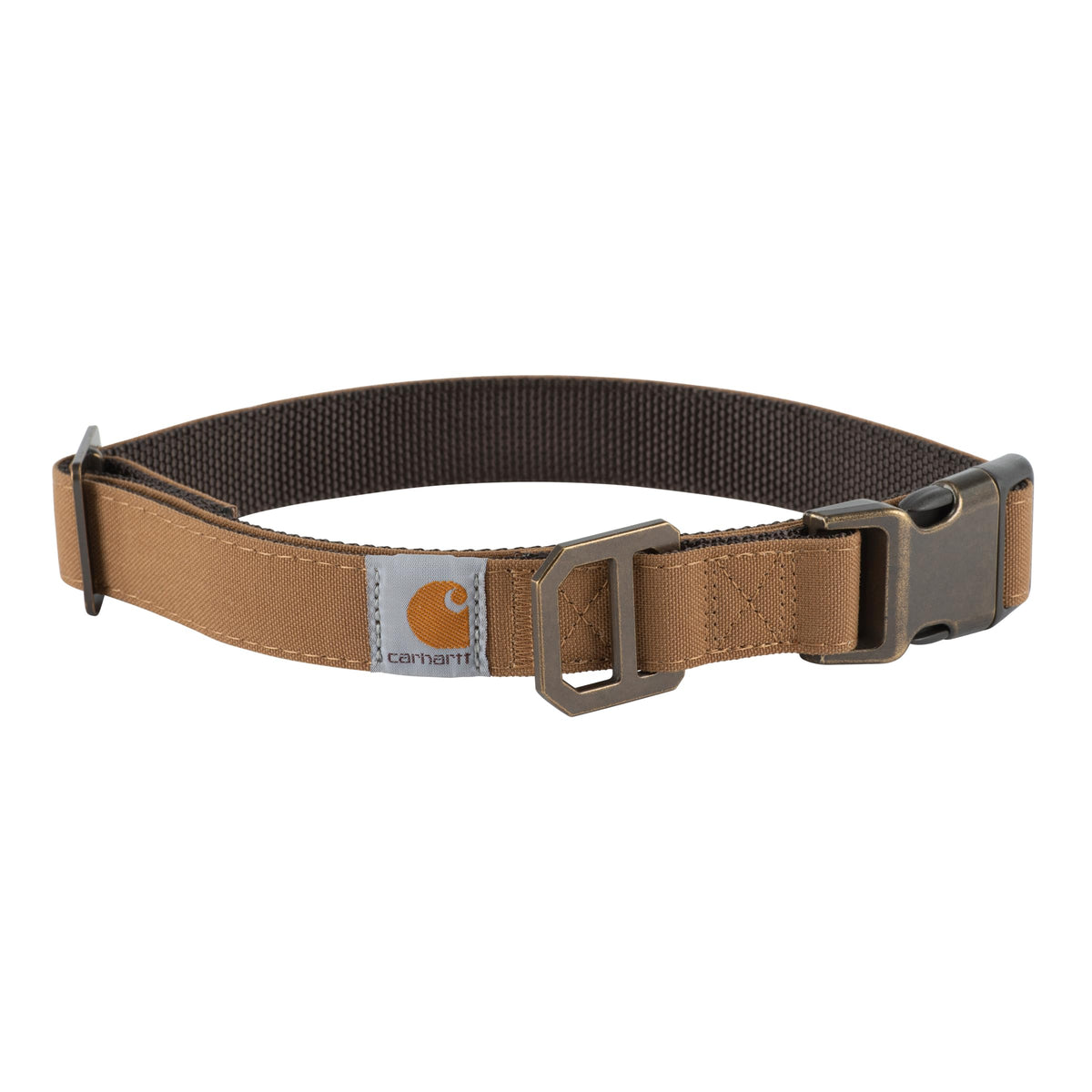 Carhartt Nylon Duck Dog Collar, Fully Adjustable Durable 2-Ply Cordura Nylon Canvas Collars for Dogs, Brite Lime, Large