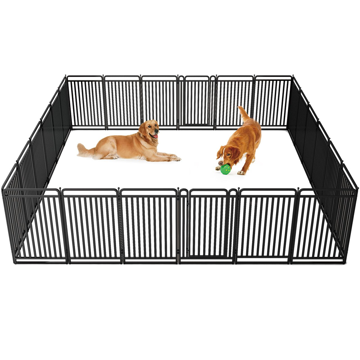 New Thickened Version Dog Playpen, 32 Inch Dog Fences for The Yard, Portable Outdoor Dog Playpen for Large/Medium/Small Dogs, Foldable Metal Dog playpen, with Doors (8 Panels, 32 Inch)