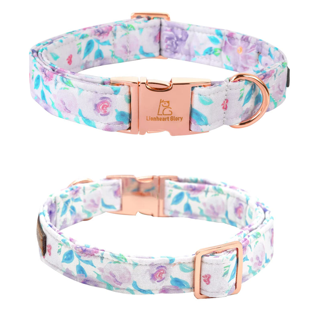 Lionheart glory Purple Dog Collar, Adjustable Dog Collar with Bowtie, Pet Gift Collar for Dog Soft Bowtie Dog Collars for Large Dogs