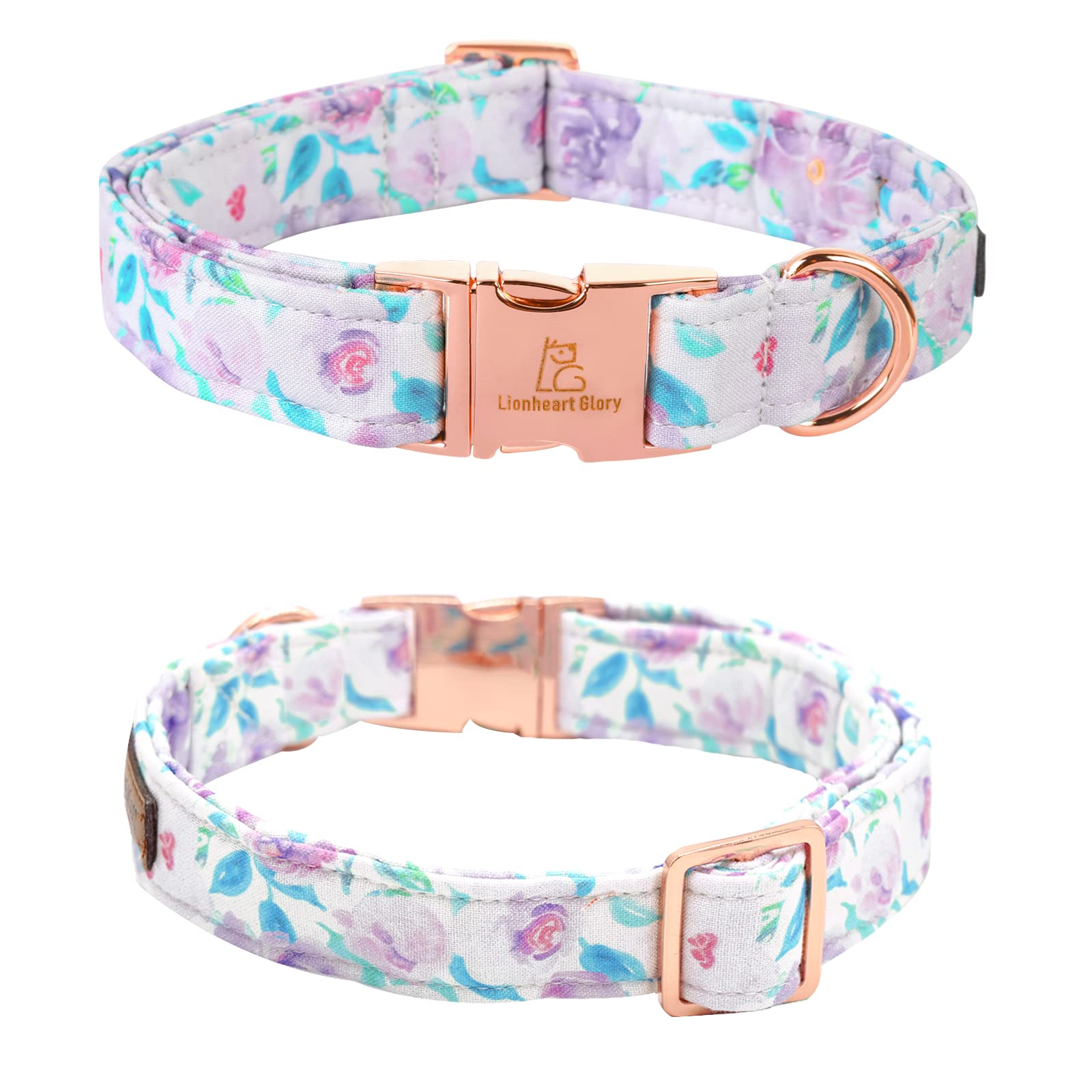 Lionheart glory Purple Dog Collar, Adjustable Dog Collar with Bowtie, Pet Gift Collar for Dog Soft Bowtie Dog Collars for Large Dogs