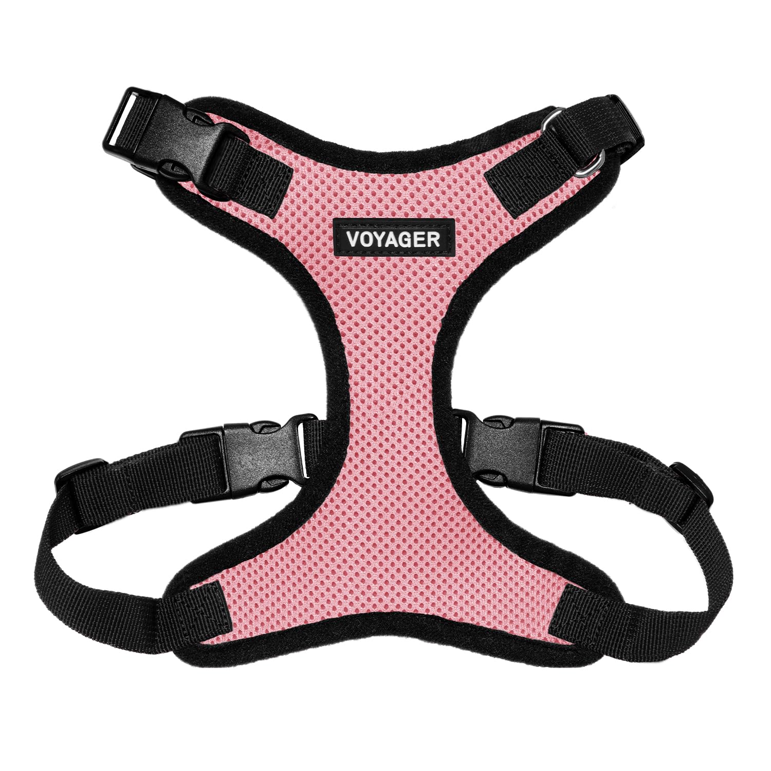 Voyager Step-in Lock Dog Harness - Pink/Black Trim, Medium