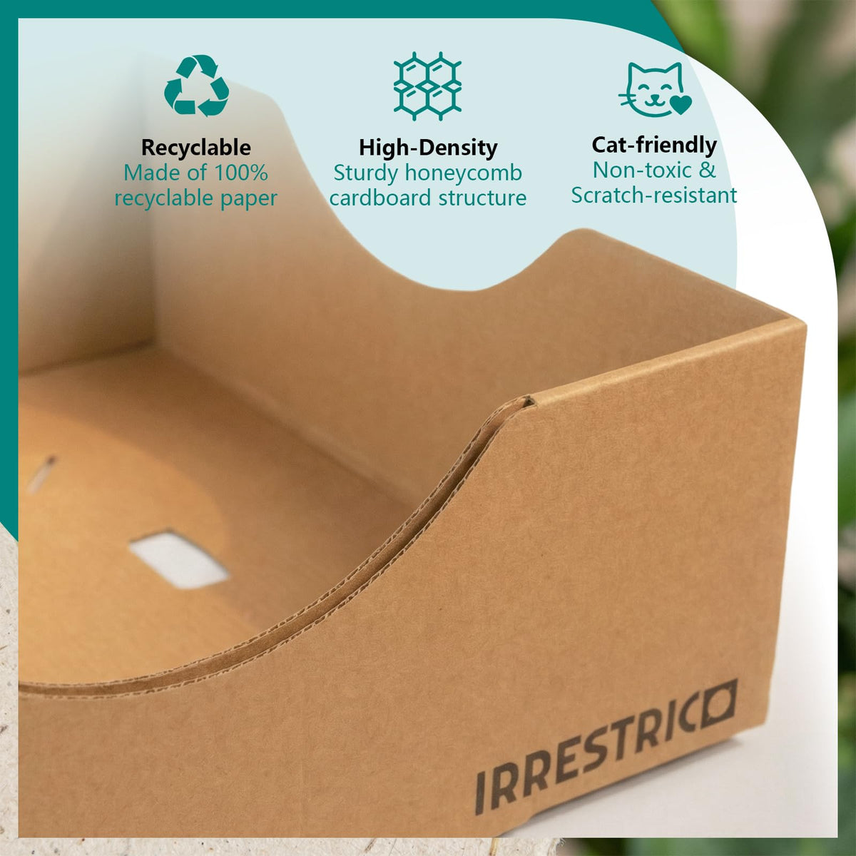 IRRESTRICO Modular Cardboard Cat Condo System, Bowl-Shaped Cat Bed Module, Cardboard Cat Bed, Foldable DIY Cat Bed for Indoor Cats