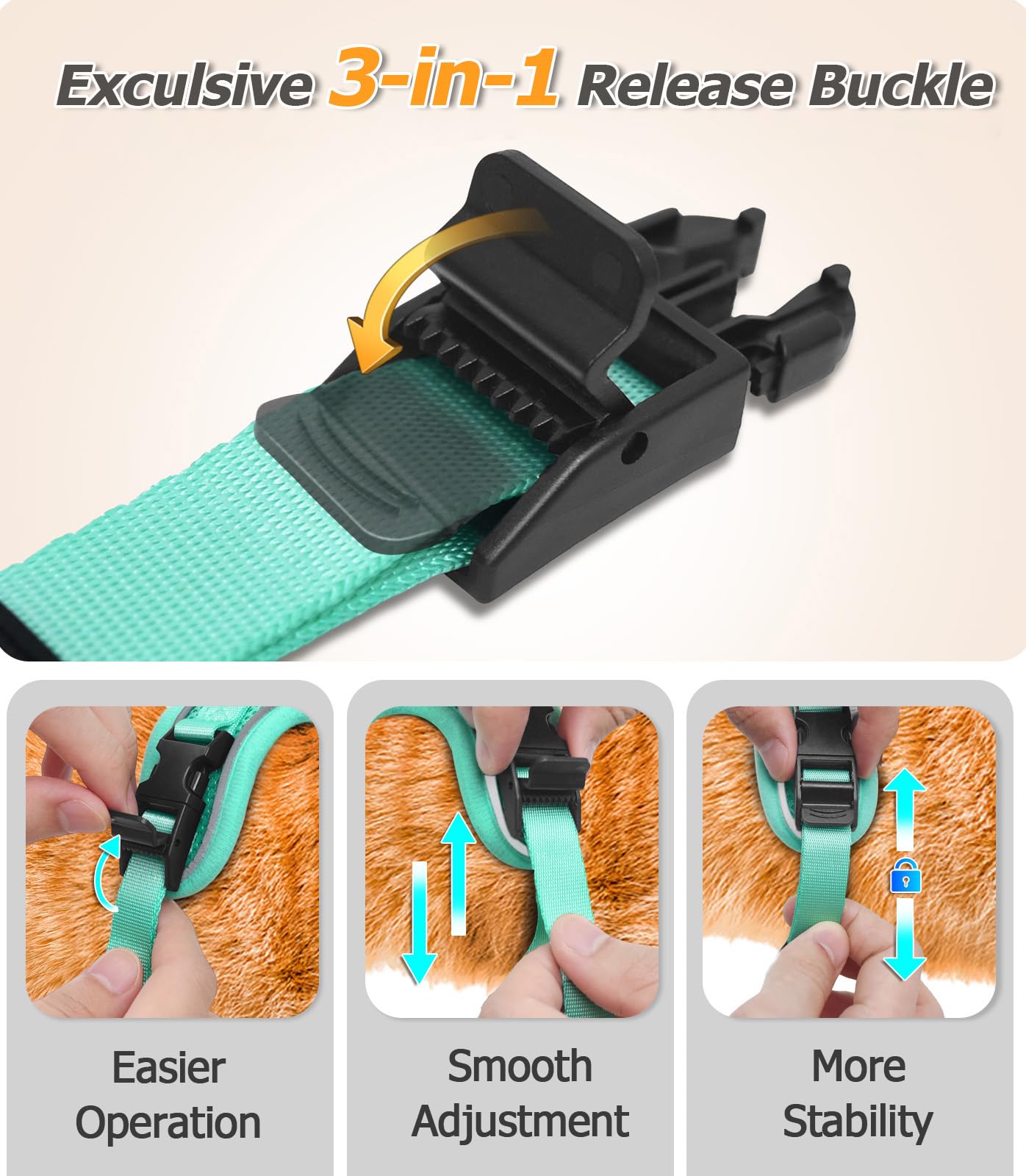 Cat Harness and Leash Set,Escape Proof Kitten Harness,Green