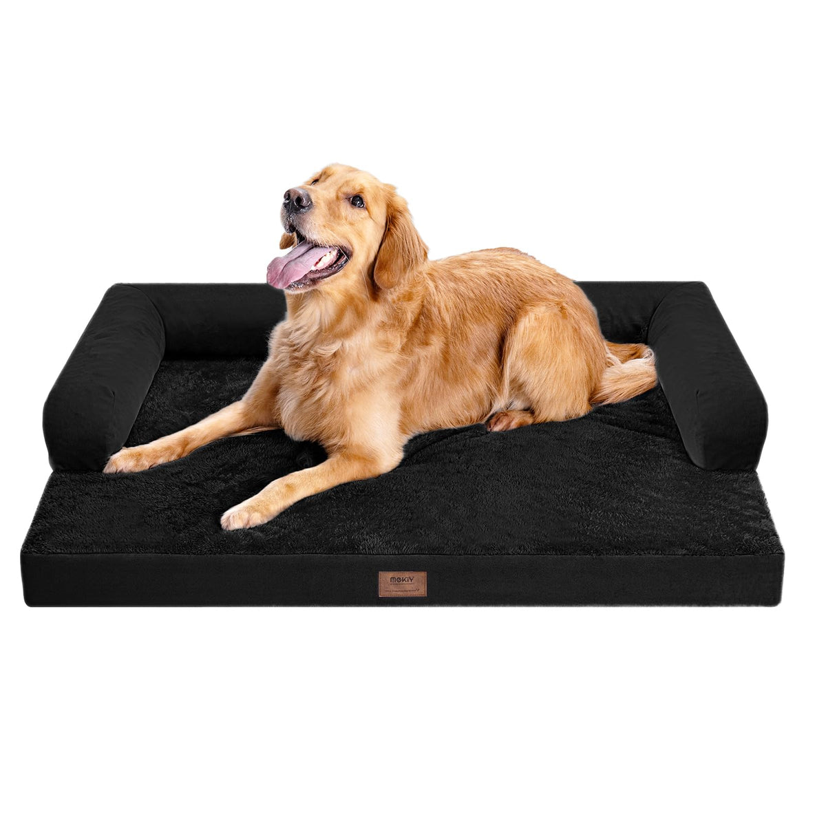 MEKIY Orthopedic Waterproof Dog Bed with Bolster for Extra Large Size Dogs