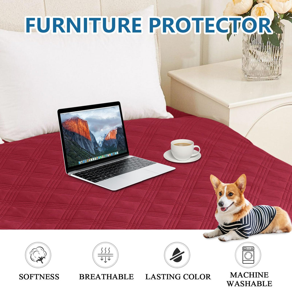 hyha Waterproof Reversible Dog Blanket, Soft Couch Cover for Dogs Washable