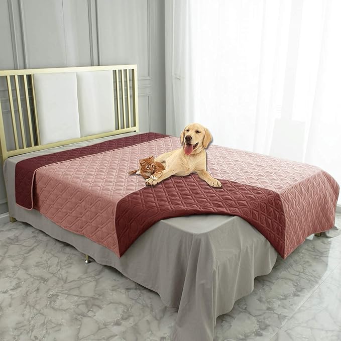 Ameritex Waterproof Dog Bed Cover Pet Blanket for Furniture Bed Couch Sofa Reversible — 82x120 Inch (Pack of 1)