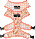 Lucy & Co. Reversible Dog Harness - Water-Repellent Neoprene, Dual-Print Design, Easy Swap Style, Adjustable Comfort Fit - Woodland Wildflowers Reversible Harness - Large