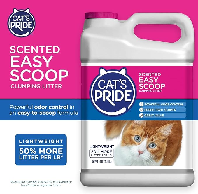 Cat's Pride Easy Scoop Flushable Lightweight Scented Clumping Litter 10lb