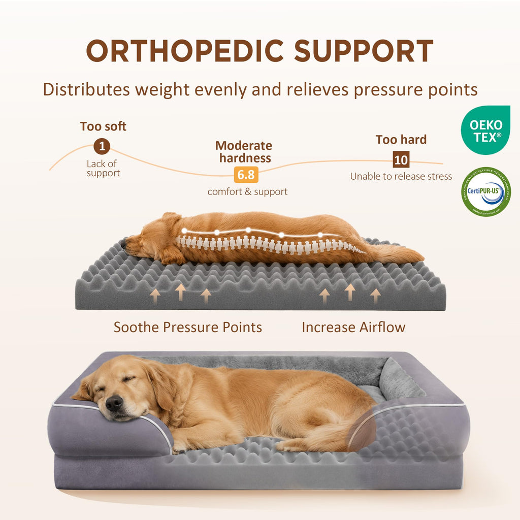 Comfort Expression Waterproof Orthopedic Dog Beds for Extra Large Dog