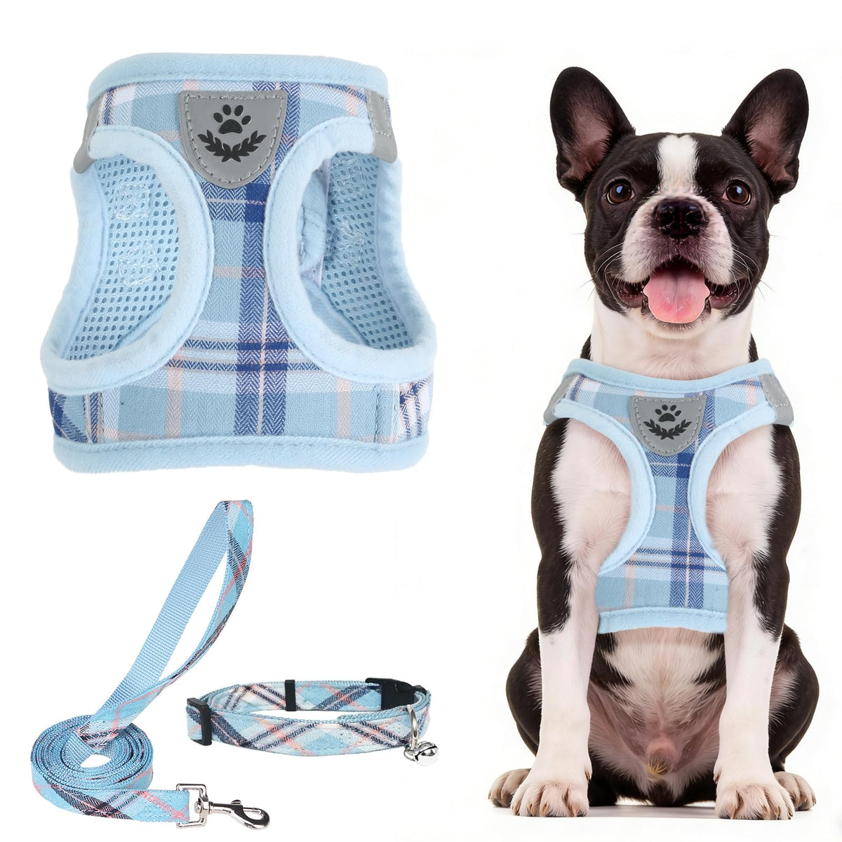 PUPTECK Dog Harness, Collar and Leash Set No Pull for Small Medium Sized