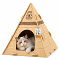 Mellownido Cat Cave, Pyramid Felt Cat Scratch House for Indoor Cats