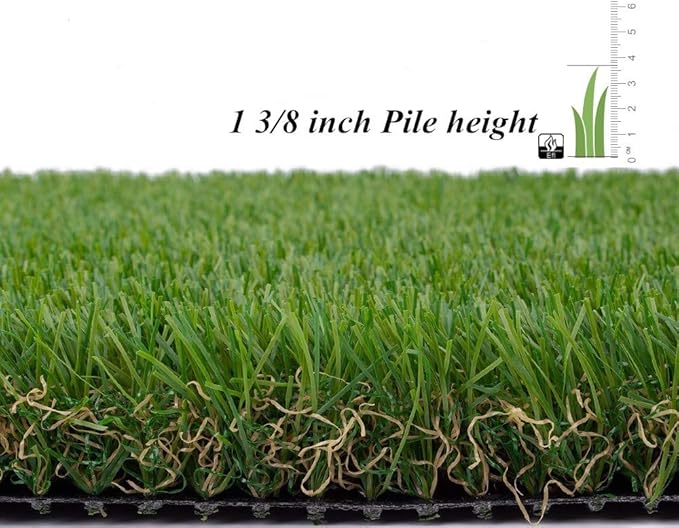 ALTRUISTIC Premium Artificial Grass Drainage Holes & Rubber Backing 70 oz Realistic Synthetic Grass Mat Extra-Heavy & Soft Pet Turf Fake Grass for Dogs or Outdoor Decor (7ft X 82ft)