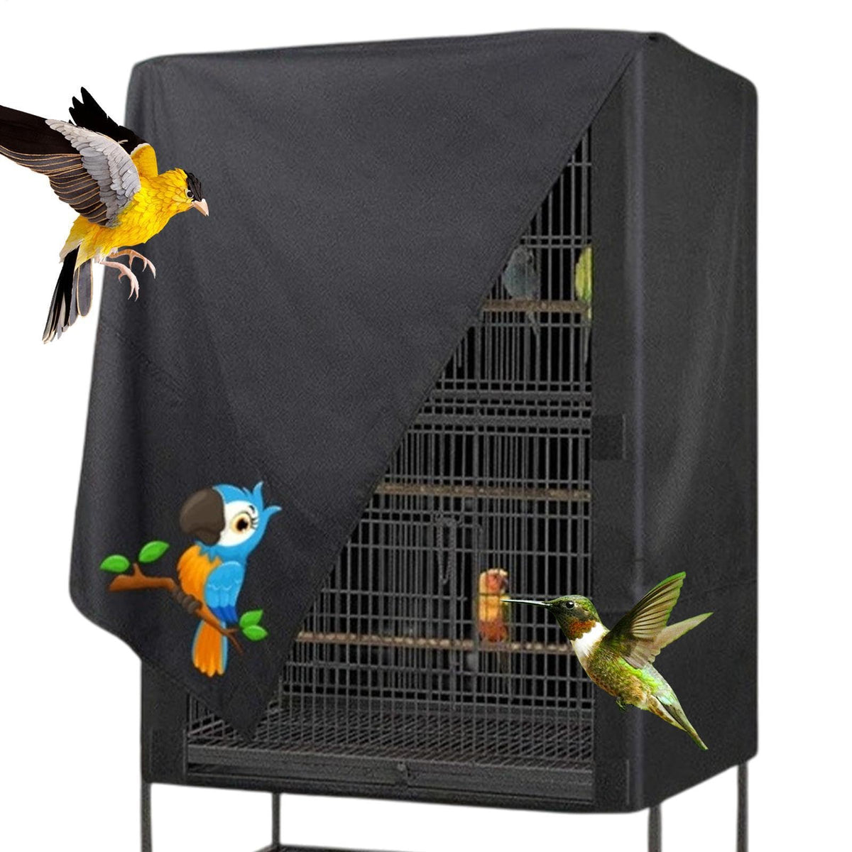 Bird Cage Cover, Large Bird Cage Covers for Night, Waterproof Parrot Cages Protector Covers, Good Night BirdcagesCover for Cats Birds Small Animals