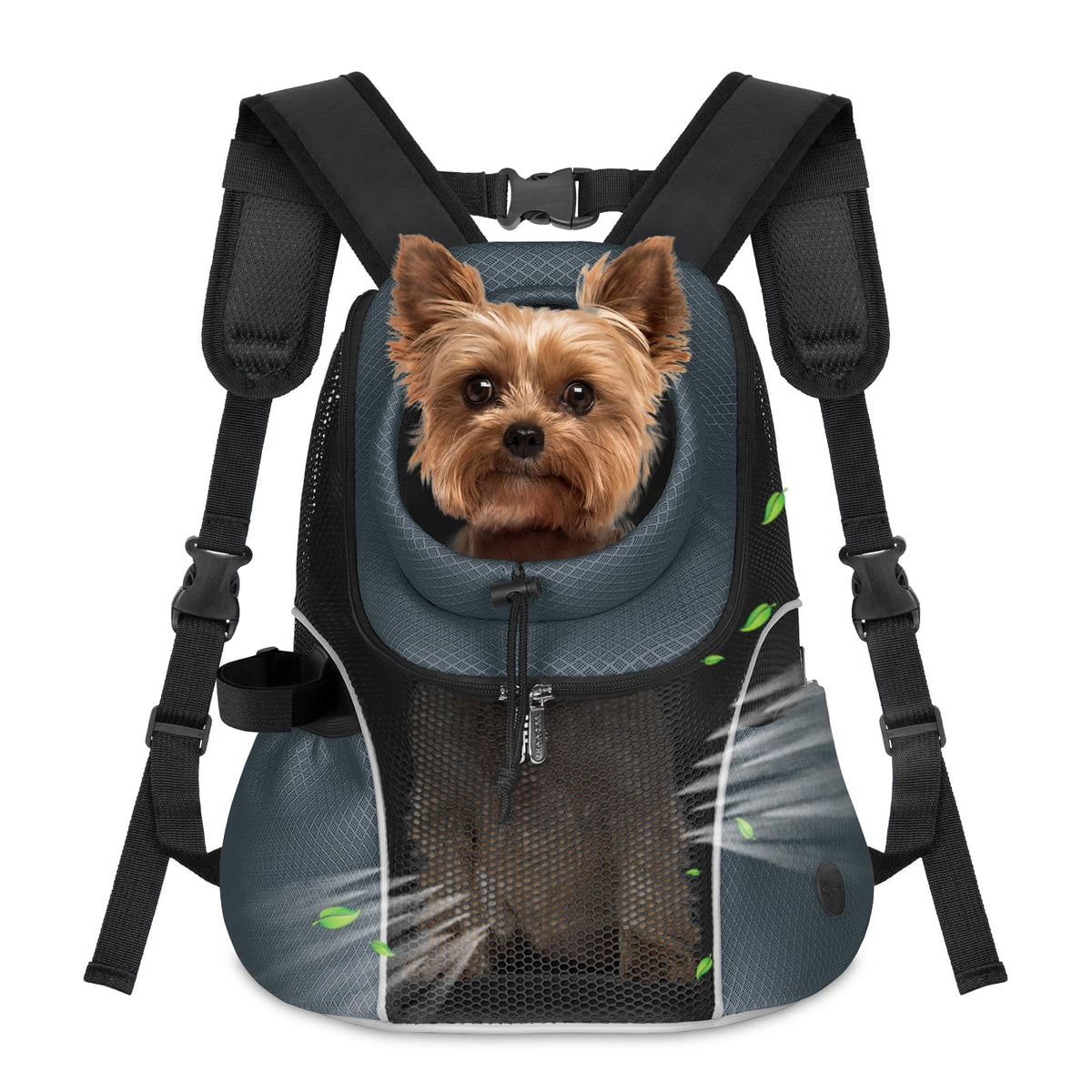 WOYYHO Pet Dog Carrier Backpack, Ventilated Mesh Small Dog Front Backpack