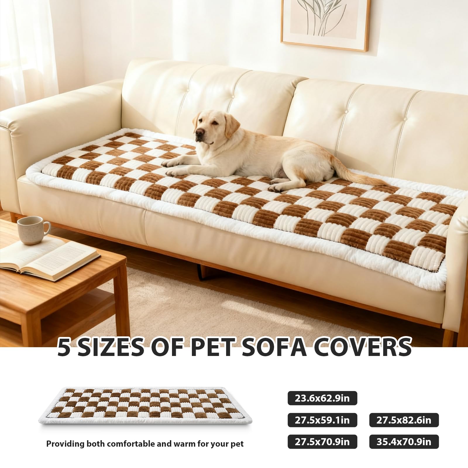 AMTARP Dog Couch Cover Protector, Dog Couch Coves for Sofa, Couch Cushion for Dogs Washable, Pet Mat Bed Couch Covers for Large Dogs