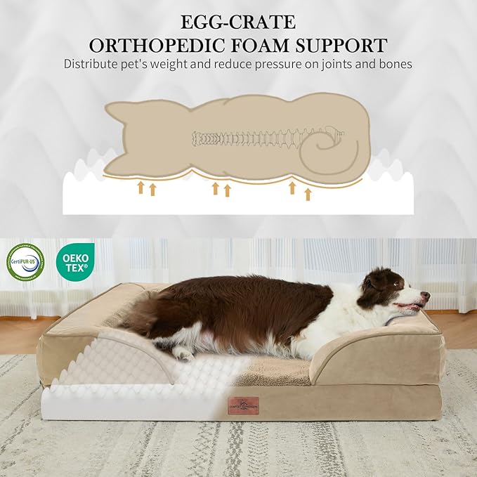Comfort Expression Waterproof Orthopedic Dog Beds for Large Sized Dog