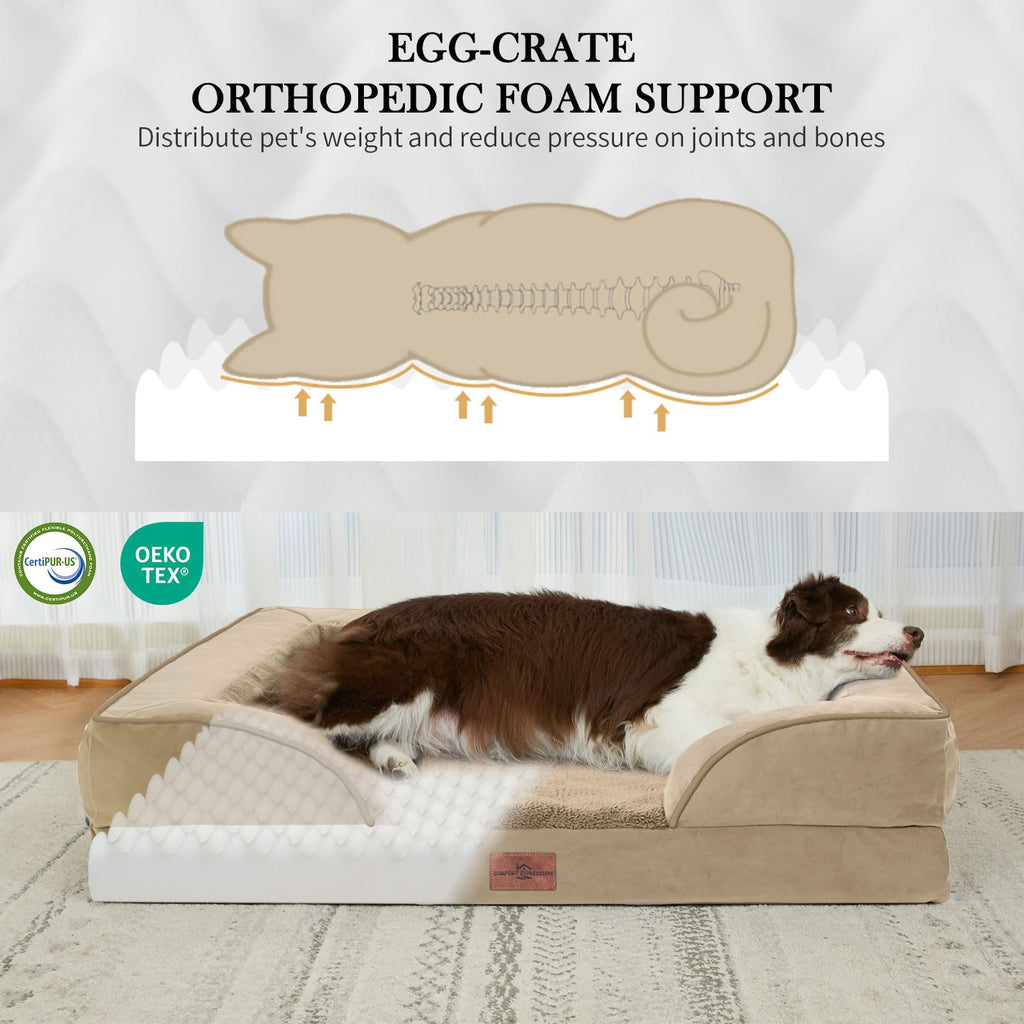 Comfort Expression Waterproof Orthopedic Dog Beds for Extra Large Dog
