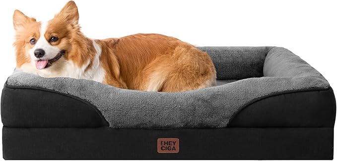 EHEYCIGA Orthopedic XL Dog Bed for Large Dog, Memory Foam Dog Couch