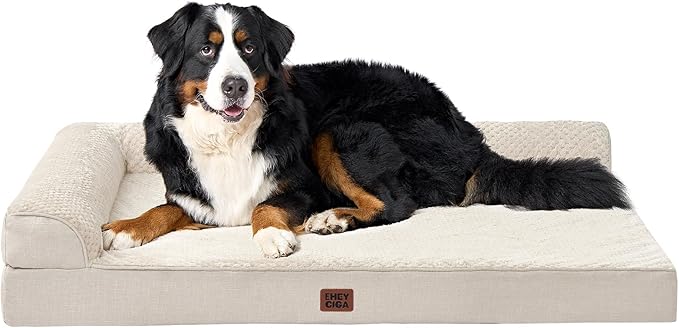 EHEYCIGA XL Dog Bed Memory Foam for Crate, Extra Large Dog Bed Orthopedic with Washable Removable Cover, Waterproof Pet Sofa Couch XLarge Size Dogs, 41x27x6.5