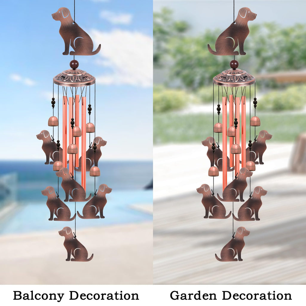 Outdoor Dog Wind Chimes, Gifts for Mom & Grandma & Family, Music Wind Catcher, Mobile Wind Bells, Memorial WindChimes, Blessing Windchime for Garden/Home/Balcony/Lawn/Yard/Indoor/Outside Decoration