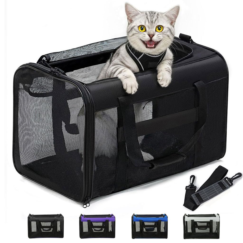 Conlun Dog Carrier Bag,Soft-Sided Pet Carriers for Dogs-L,Black