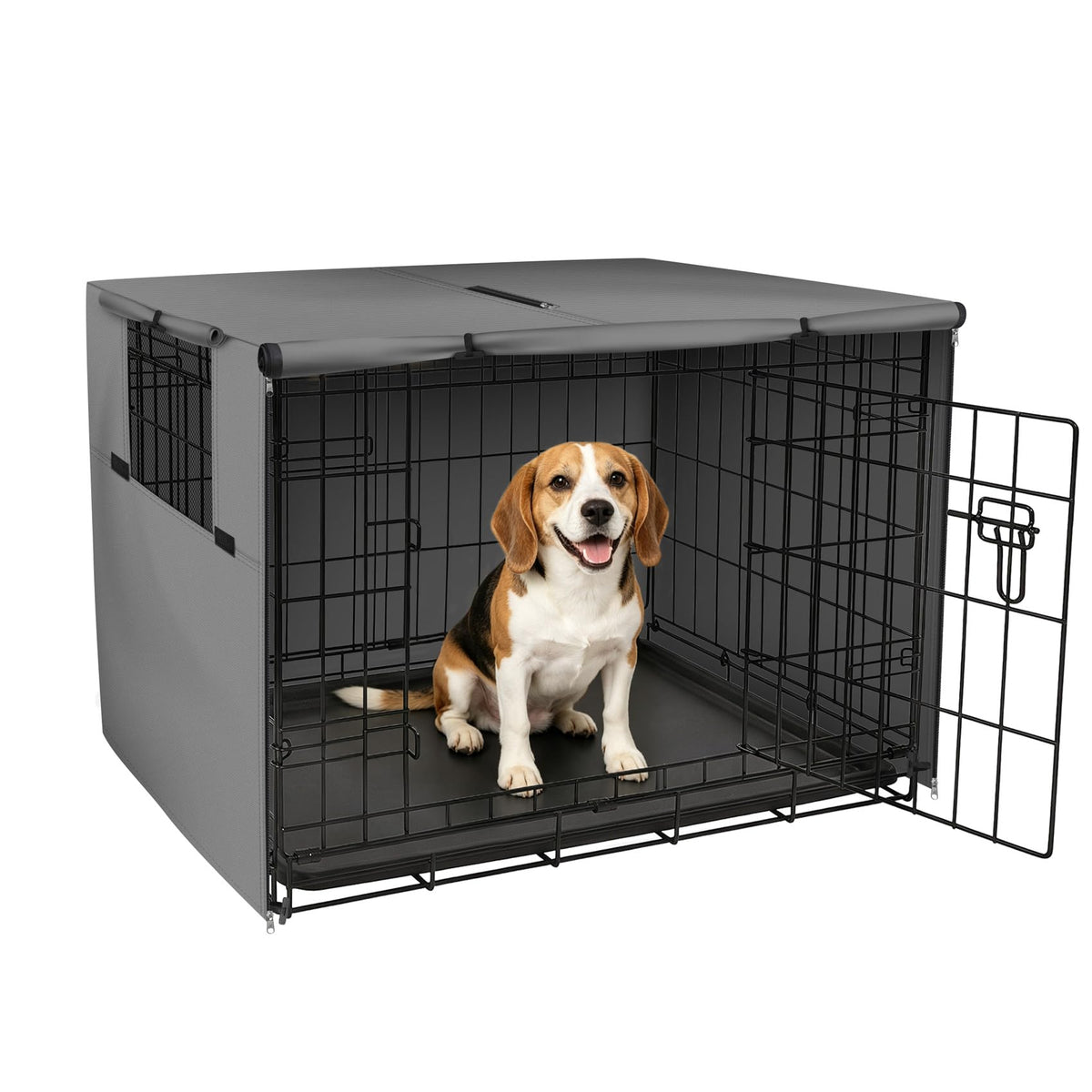 Explore Land Dog Crate Cover, 36 inches, Grey