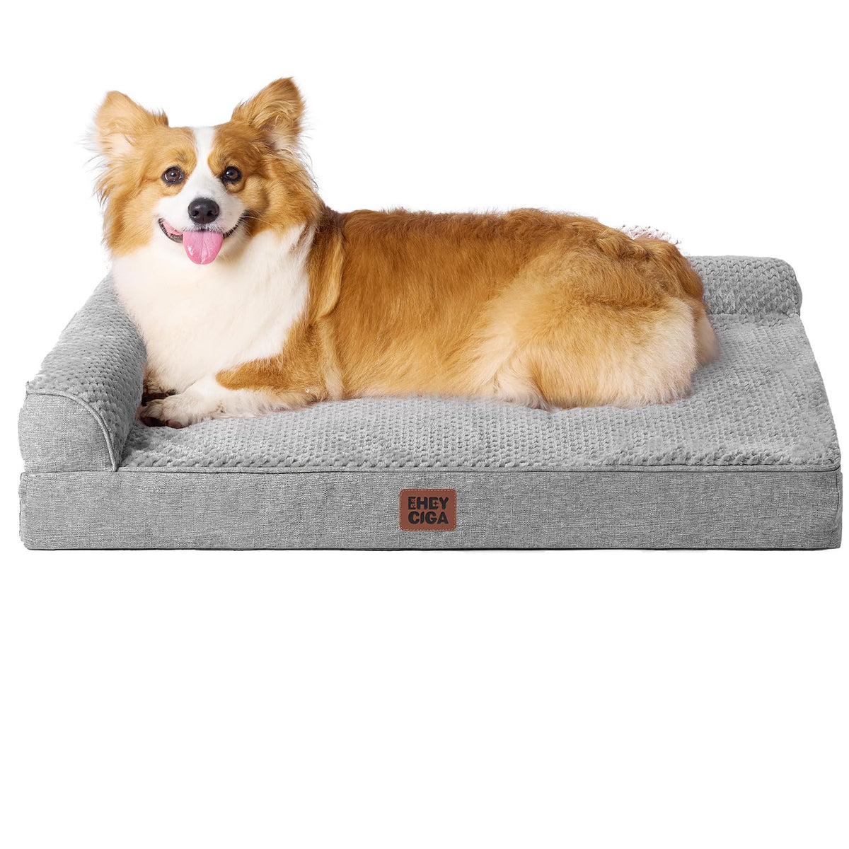 EHEYCIGA Orthopedic Dog Bed Medium Size, Memory Foam Dog Bed, Navy Blue