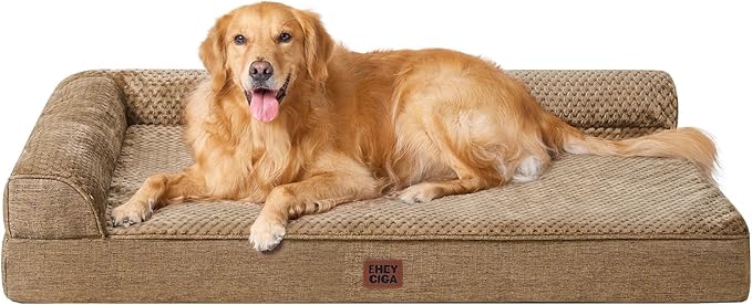 EHEYCIGA XL Dog Bed Memory Foam for Crate, Extra Large Dog Bed Orthopedic with Washable Removable Cover, Waterproof Pet Sofa Couch XLarge Size Dogs, 41x27x6.5