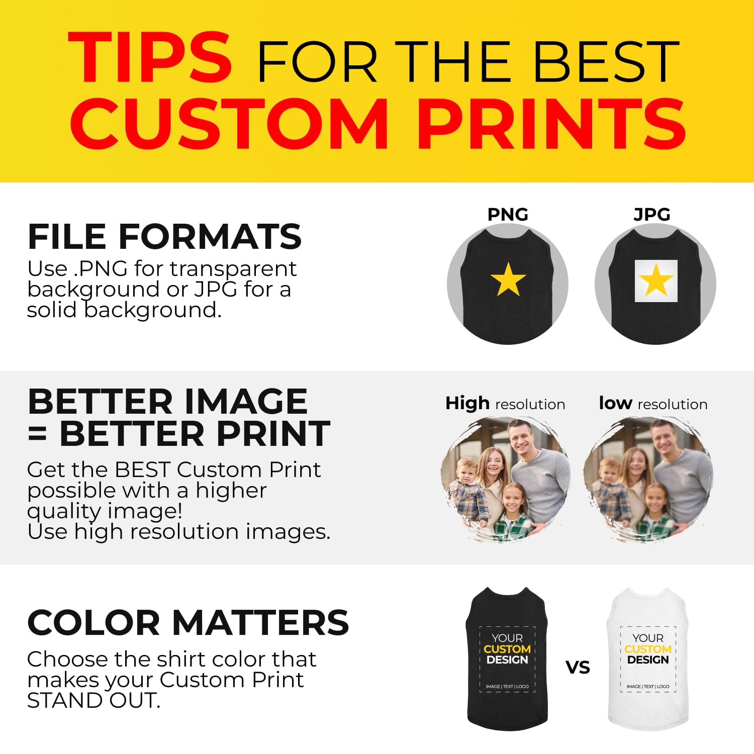 Apparelyn Custom Dog Shirt Design – Dog T-Shirt with Logo, Text or Image Print Custom Clothes for Dogs