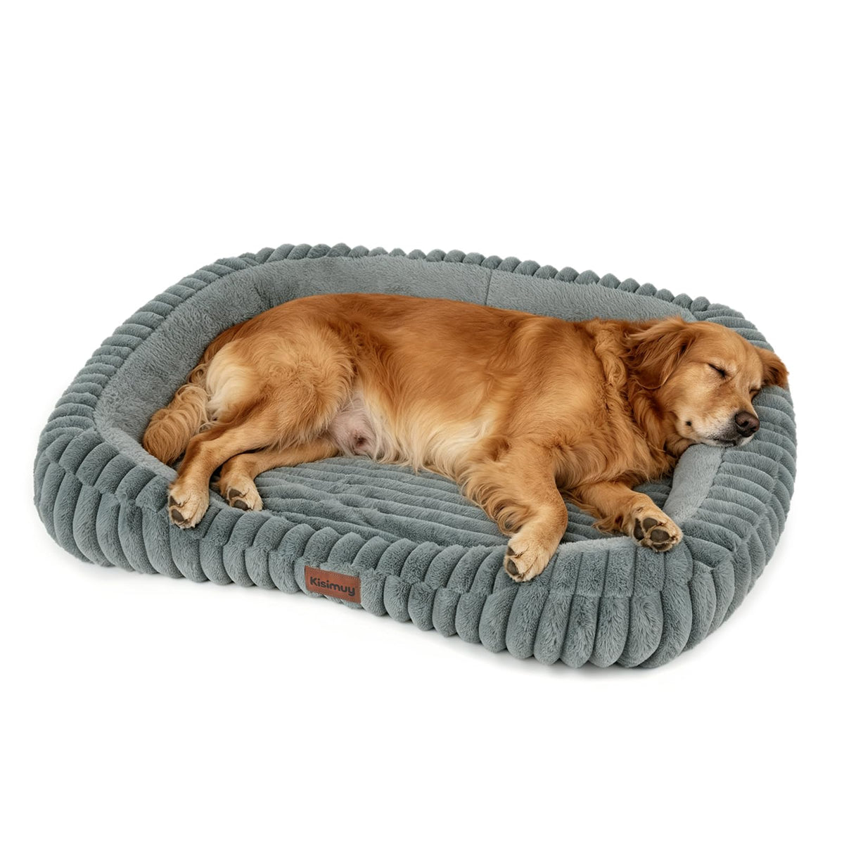 KISIMUY Orthopedic Dog Bed, Memory Foam Bolster Bed for Small Dogs