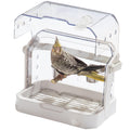 Bird Travel Cage, 10×6.7×8.3 Inches Waterproof & Sturdy Pet Carrier with Perch & Food Bowls, Portable Cage for Budgies, Cockatiels, Lovebirds & Small Birds