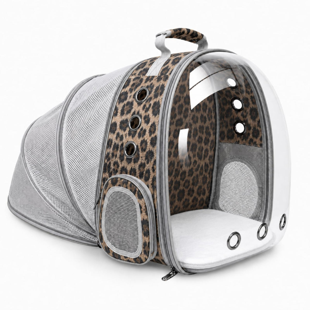 Expandable Cat Carrier Backpack with Bubble Window, Blue